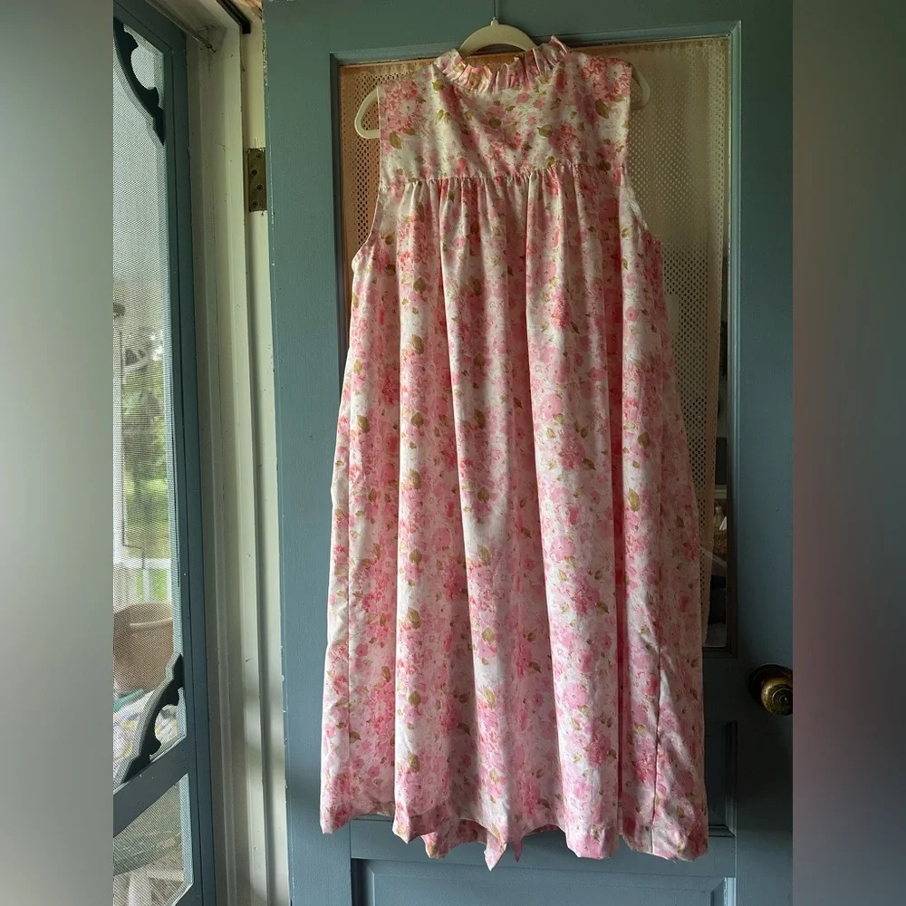 Vintage bedsheet romantic floral nightgown handmade cottage core XL - Picture 5 of 5